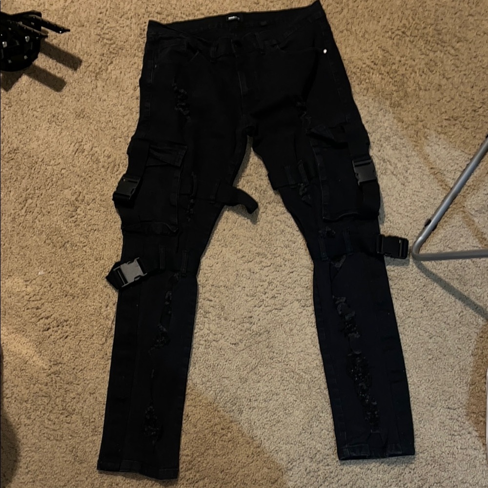 Fashion Nova Black Cargo Pants